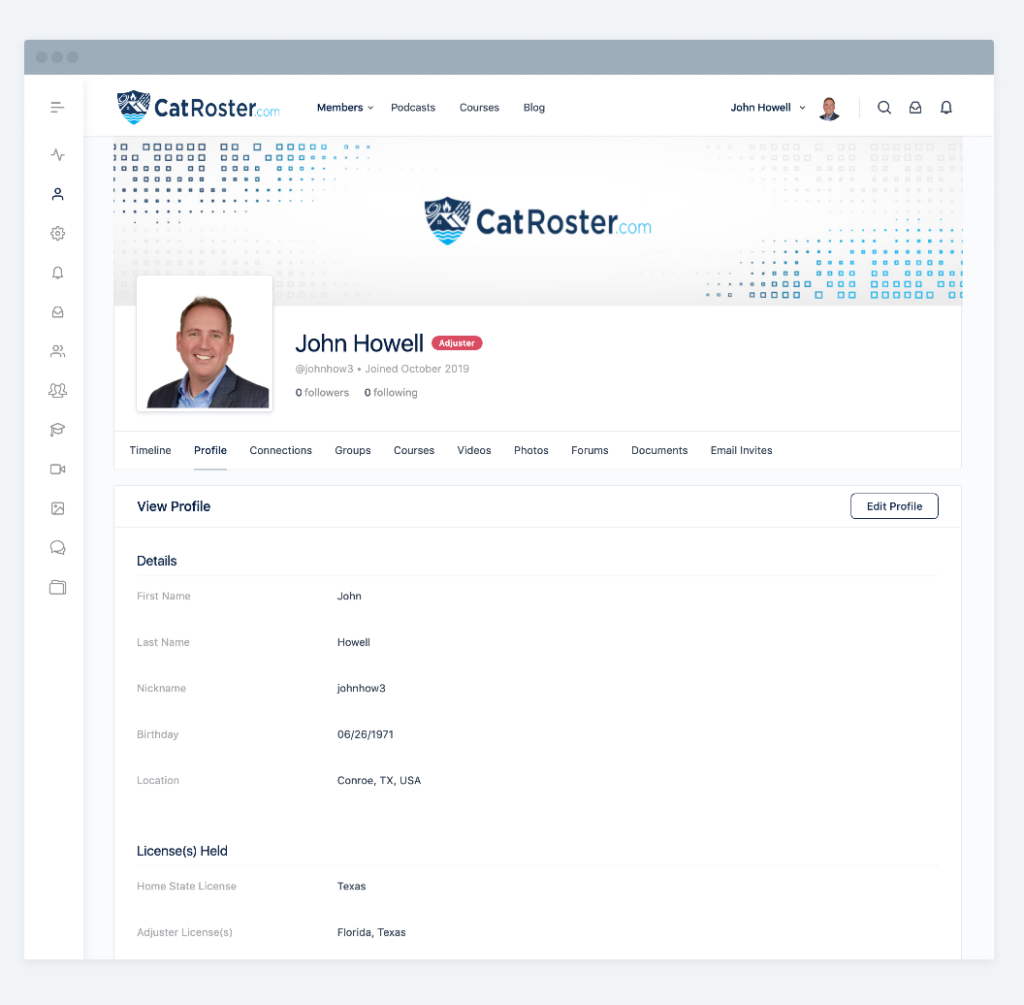 Adjuster Profile